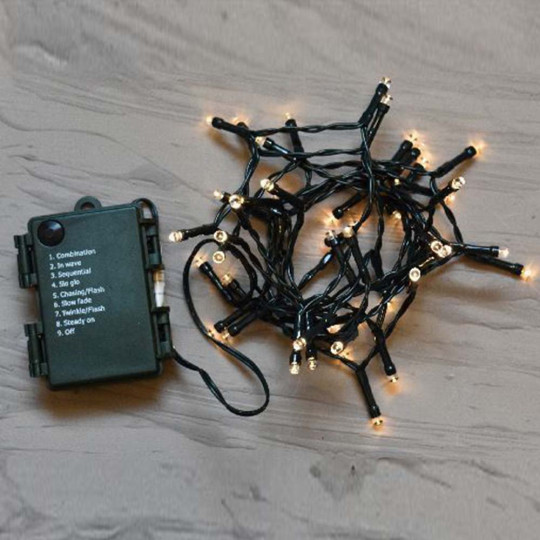 24 LED BATT TIMER C/C NERO BIANCO CALDO