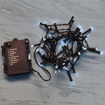 48 LED BATT TIMER C/C NERO BIANCO GHIACC