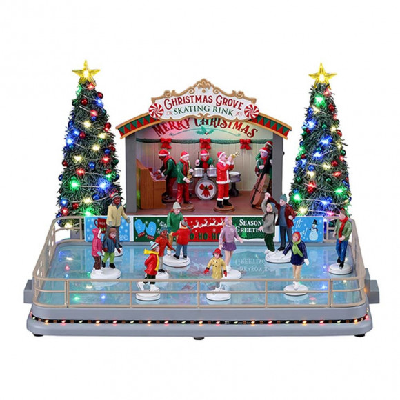 CHRISTMAS GROVE SKATING RINK, WITH 4.5V