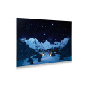 POSTER CANVAS ILLUMINATO PAESAGGIO MONTA