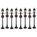 GAS LANTERN STREET LAMP, SET OF 8, B/O (