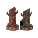 HAUNTED TREE TRUNKS, SET OF 2, B/O (4.5V