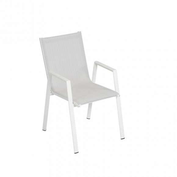 SEDIA MARINA C/BR ALLU BIANCO TEXT GRI