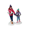 SKATING SISTERS, SET OF 2