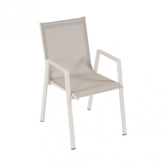 SEDIA MARINA C/BR ALLU CREMA TEXT TAUPE