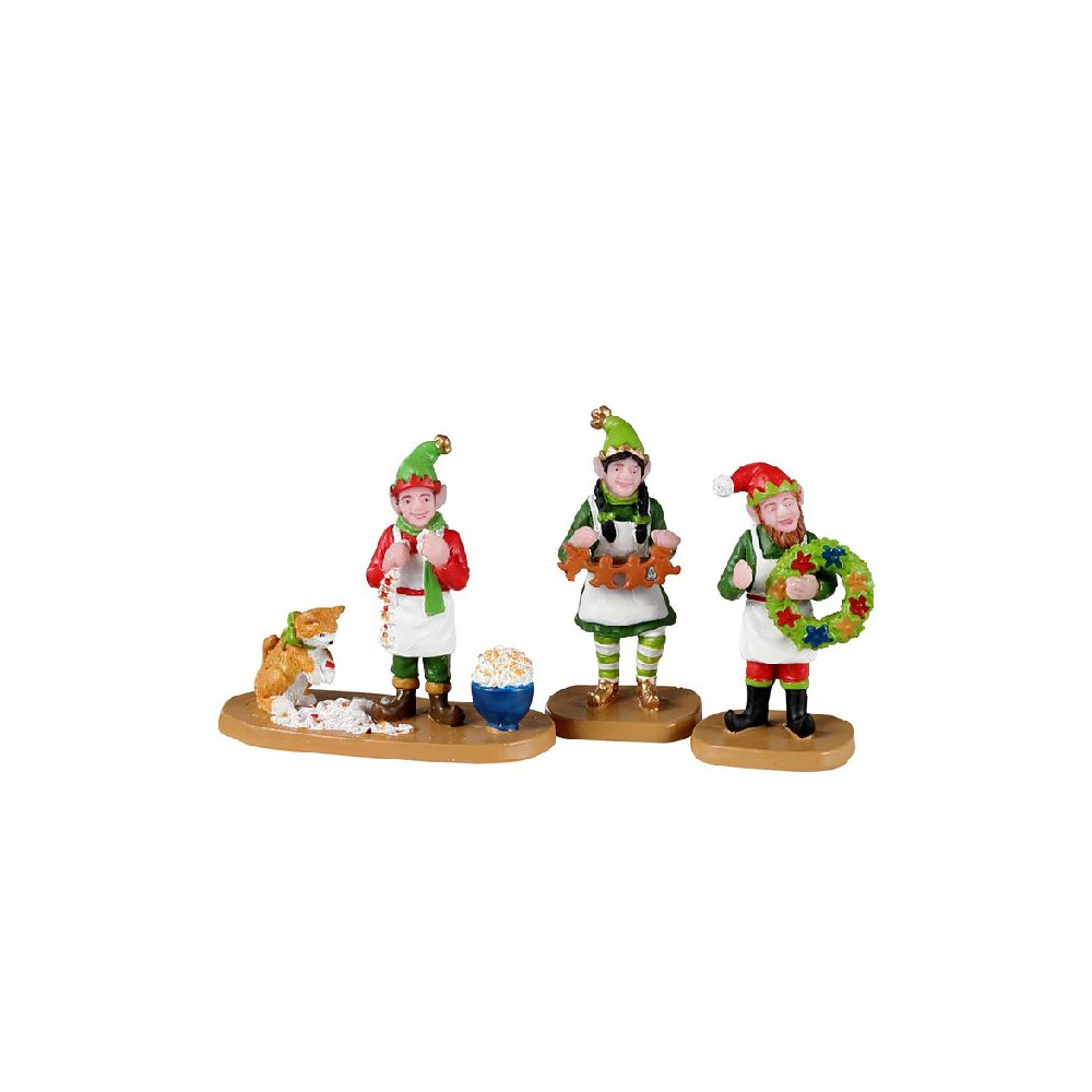 CRAFTY ELVES, SET OF 3 CRAFTY ELVES, SET OF 3