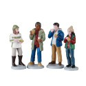 FOOD TRUCK PATRONS, SET OF 4