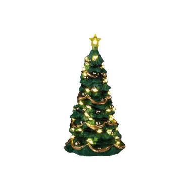 JOYFUL CHRISTMAS TREE, CLEAR LIGHT, B/O