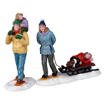 LONG DAY SNOWSHOEING, SET OF 2
