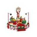SANTA'S PEPPERMINT TEACUP SPINNER, B/O (