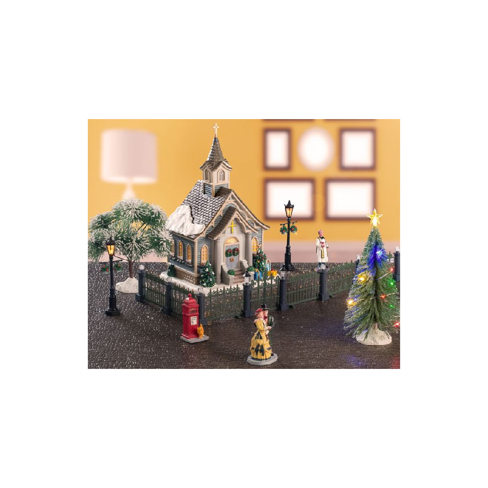SMALL TOWN CHURCH SET, INCL. ADAPTOR 742 SMALL TOWN CHURCH SET, INCL. ADAPTOR 742