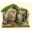 CAPANNA CM.50X26X38 CASCATA POMPA E LUCI