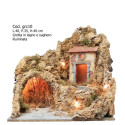 GROTTA IN LEGNO E SUGHERO ILLUMINATA