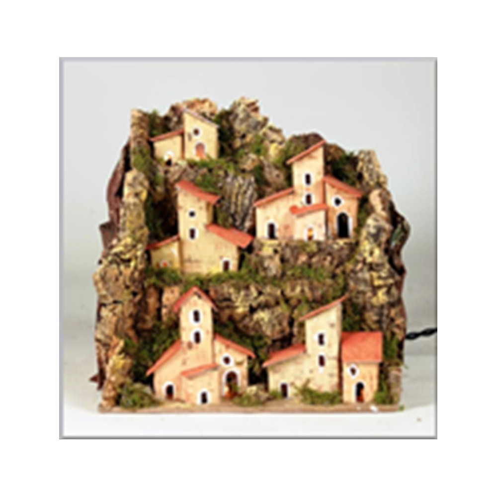 PAESAGGIO CON LUCI CM. 20X14X18 PAESAGGIO CON LUCI CM. 20X14X18