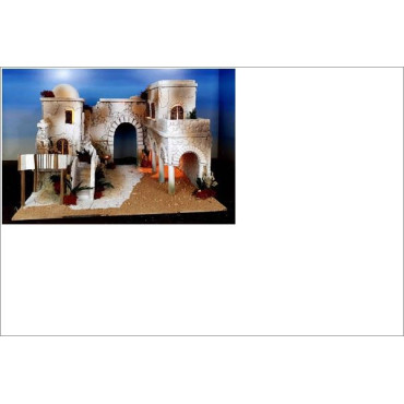 PRESEPE ARABO CON MERCATO CM 50X40