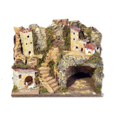 PRESEPE CM 33X18X24 CON LUCI