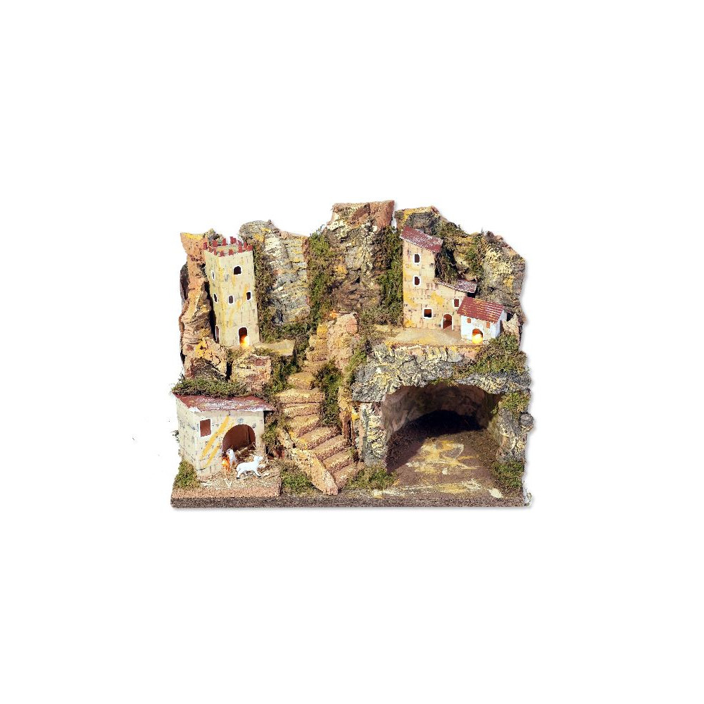 PRESEPE CM 33X18X24 CON LUCI PRESEPE CM 33X18X24 CON LUCI