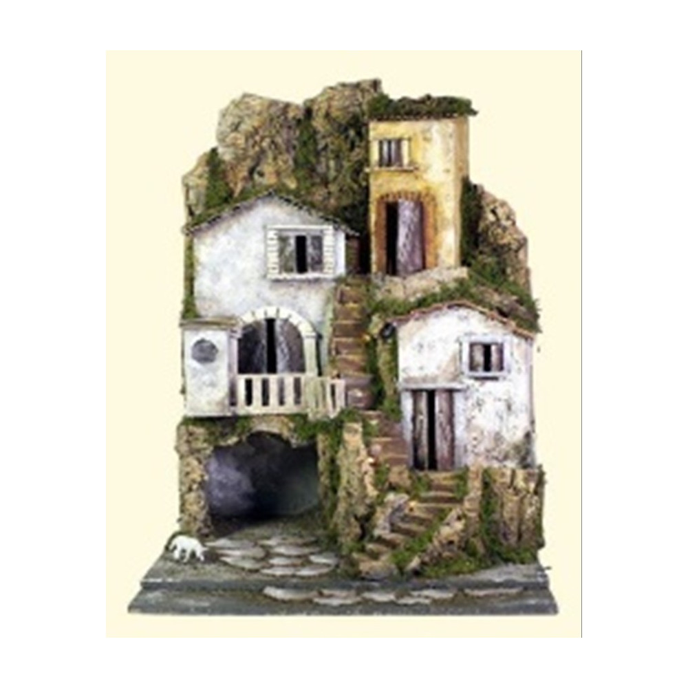 PRESEPE CM. 45X52X70 CON LUCI PRESEPE CM. 45X52X70 CON LUCI