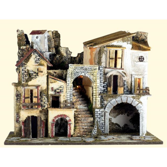PRESEPE CM. 60X34X44 CON LUCI PRESEPE CM. 60X34X44 CON LUCI