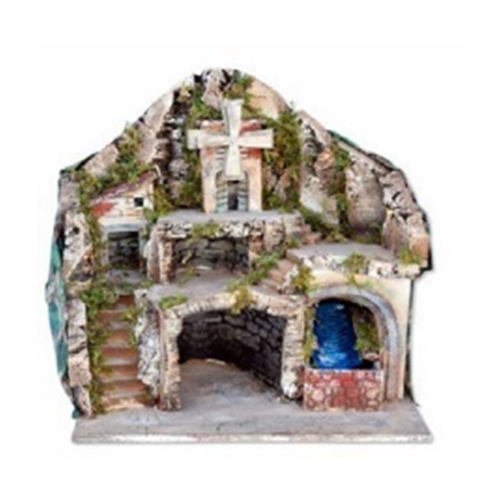 PRESEPE CM42X30X45 C/LUCI,CASCATA FUNZ., PRESEPE CM42X30X45 C/LUCI,CASCATA FUNZ.,