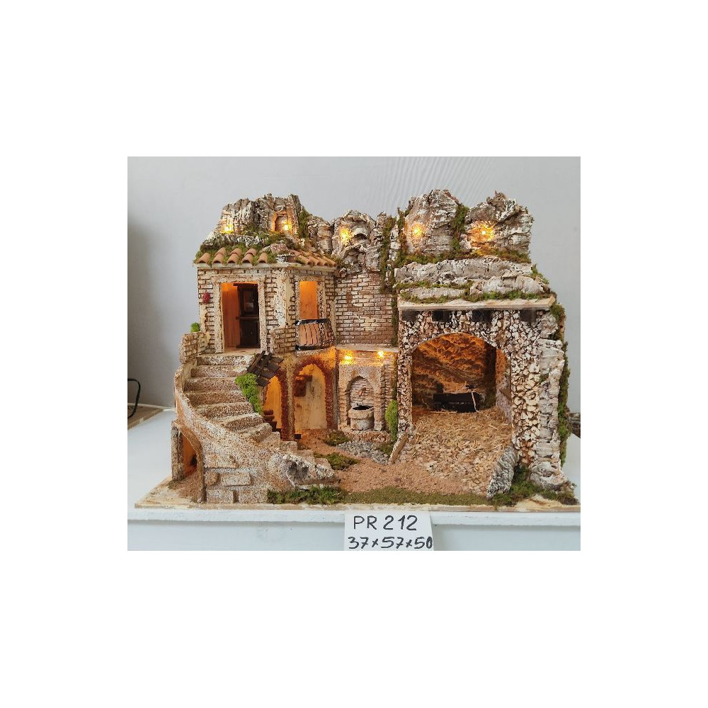 PRESEPE CON LUCI E FONTANA L.57XP.37XH50 PRESEPE CON LUCI E FONTANA L.57XP.37XH50