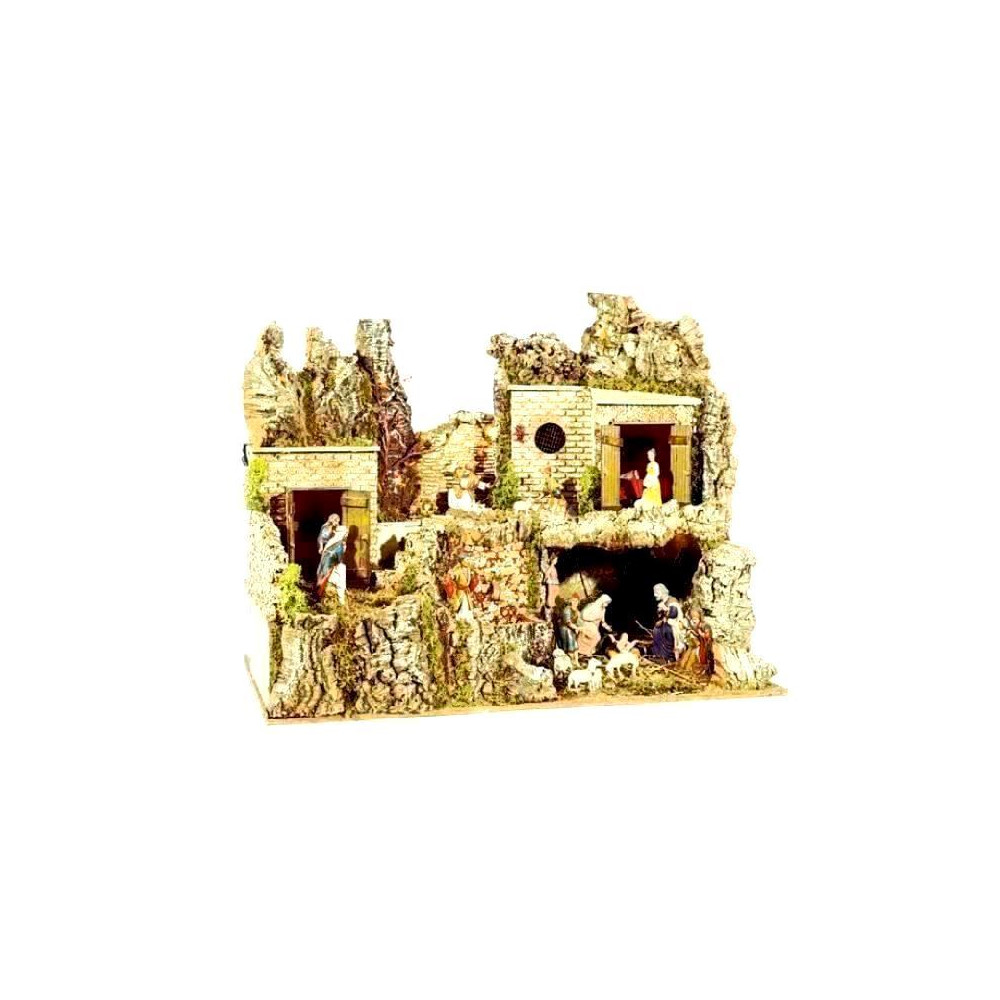 PRESEPE CON LUCI E FONTANA L.60XP.40XH50 PRESEPE CON LUCI E FONTANA L.60XP.40XH50