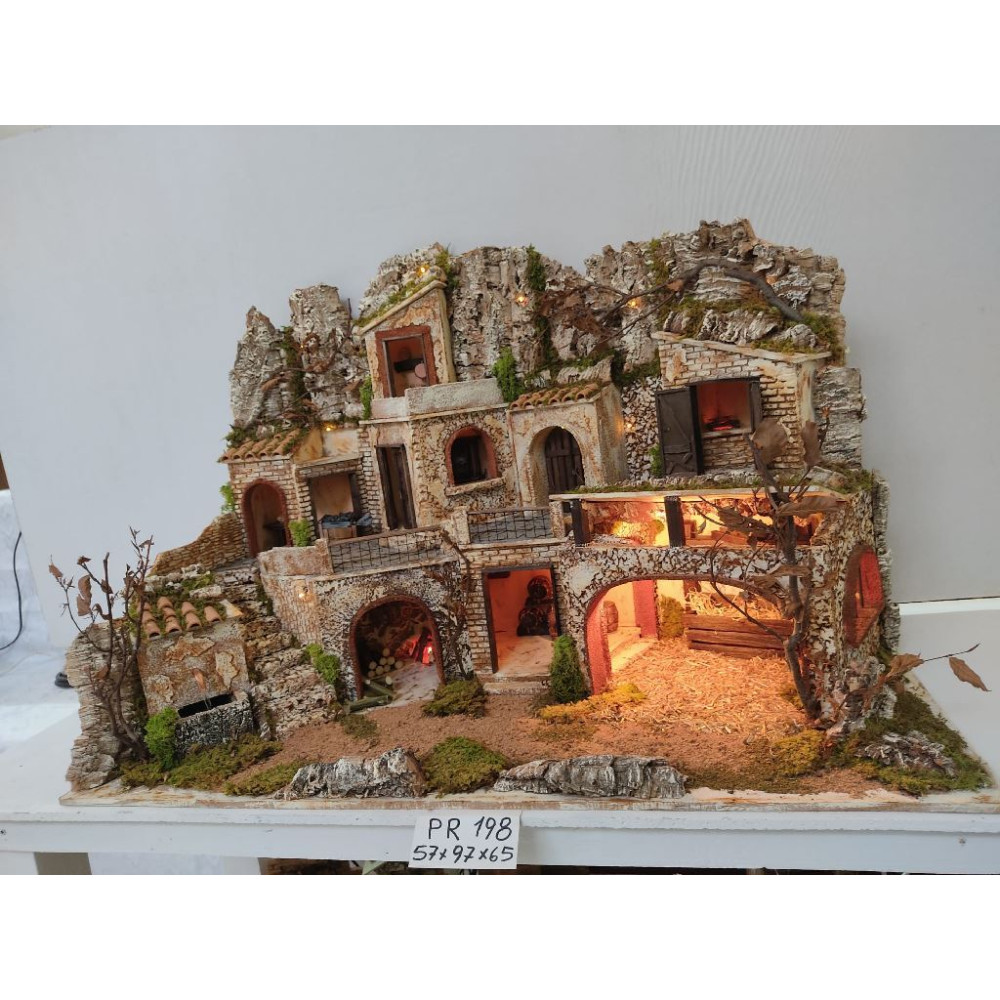 PRESEPE CON LUCI E FONTANA L.60XP100XH60 PRESEPE CON LUCI E FONTANA L.60XP100XH60