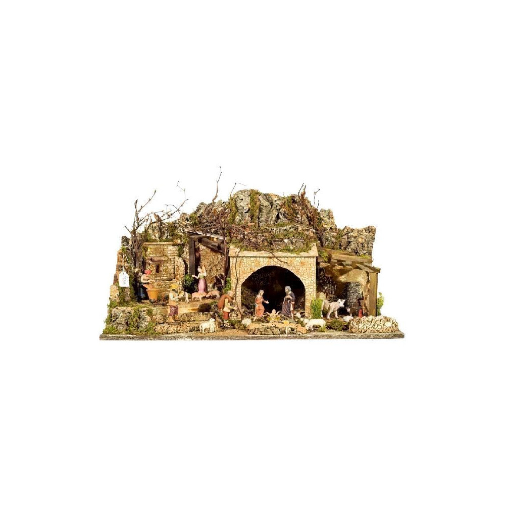 PRESEPE CON LUCI E FONTANA L.77XP.37XH42 PRESEPE CON LUCI E FONTANA L.77XP.37XH42