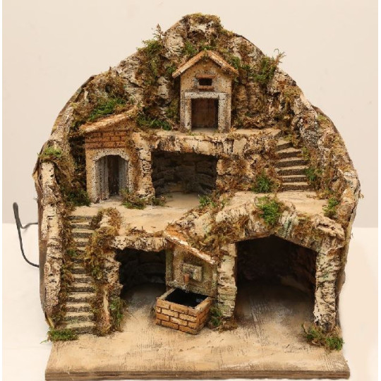 PRESEPE IN LEGNO E SUG ILL CON FONTANA PRESEPE IN LEGNO E SUG ILL CON FONTANA
