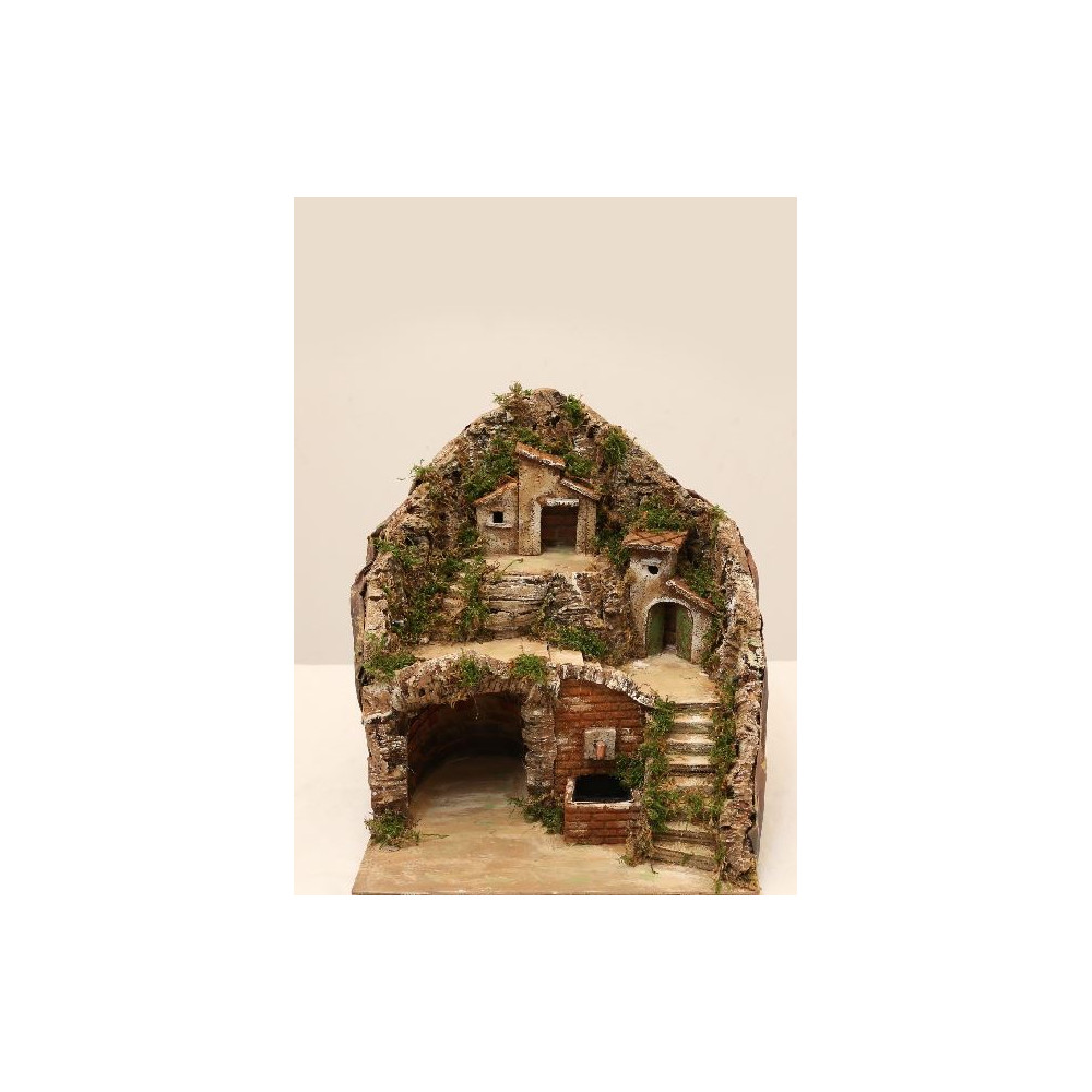 PRESEPE IN LEGNO E SUG ILL CON FONTANA PRESEPE IN LEGNO E SUG ILL CON FONTANA