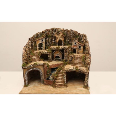 PRESEPE IN LEGNO E SUG ILL CON RUSC MULI
