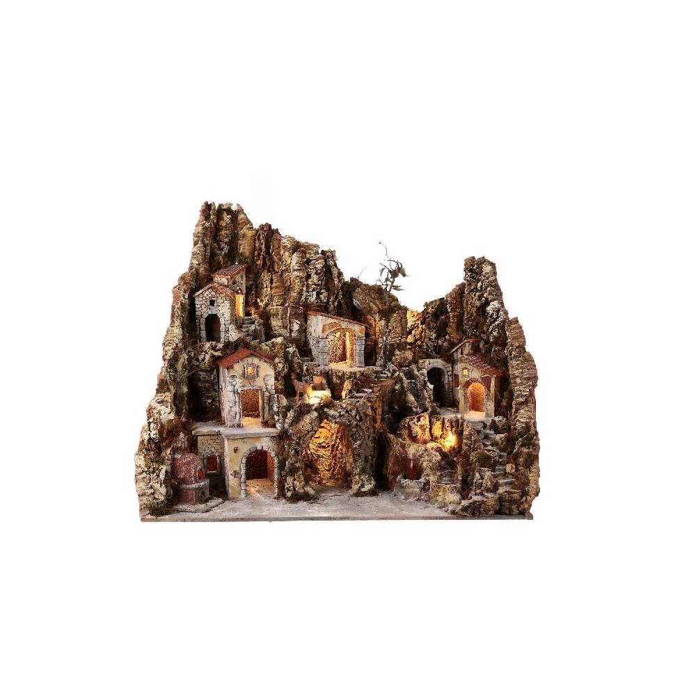 PRESEPE IN LEGNO E SUGHERO ILLUMINATO LE PRESEPE IN LEGNO E SUGHERO ILLUMINATO LE