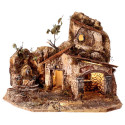 PRESEPE IN LEGNO,SUGHERO E RESINA CON FO