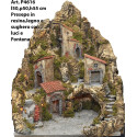 PRESEPE LEGNO SUGHERO C/LUCE FONTANA