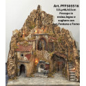 PRESEPE LEGNO SUGHERO C/LUCE FONTANA E F