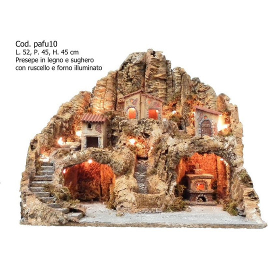 PRESEPE LEGNO SUGHERO C/LUCE RUSCELLO PRESEPE LEGNO SUGHERO C/LUCE RUSCELLO