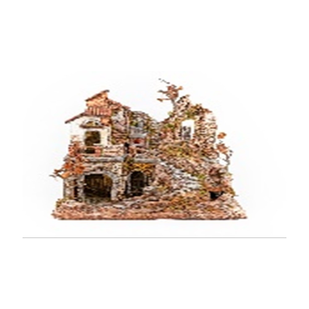 PRESEPE LEGNO SUGHERO RESINA 40X35X40 PRESEPE LEGNO SUGHERO RESINA 40X35X40