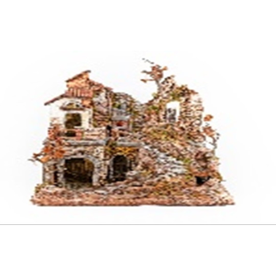 PRESEPE LEGNO SUGHERO RESINA 40X35X40 PRESEPE LEGNO SUGHERO RESINA 40X35X40