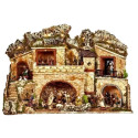 PRESEPE LUCI E FONTANA 57X37X45