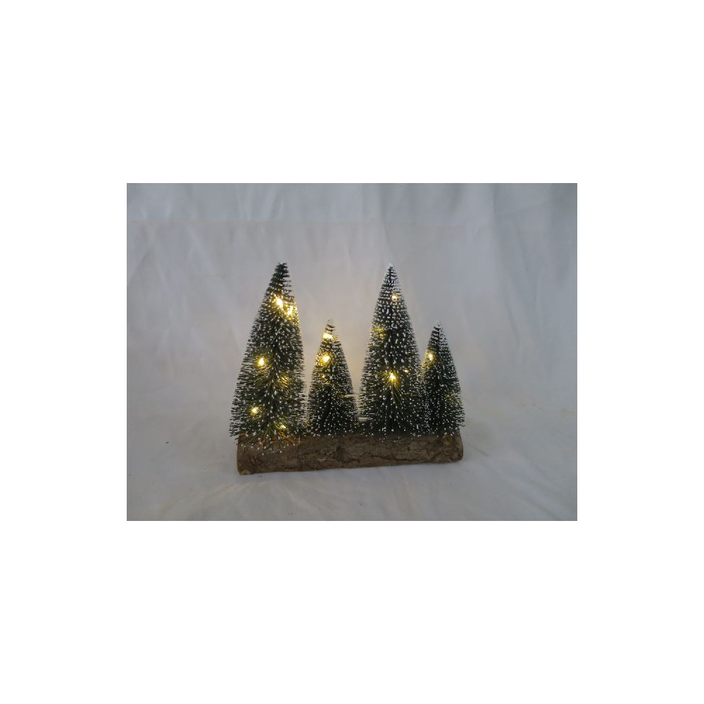 ALBERI SU TRONCO C/LED 6,5X15CM PLAS/LEG