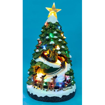 ALBERO 22,2X21XH38,8 C/TRENO MOV LED MUS