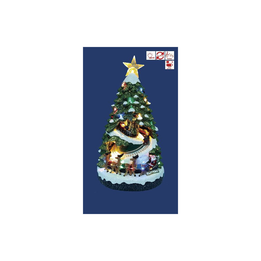 ALBERO 22,2X21XH38,8 C/TRENO MOV LED MUS
