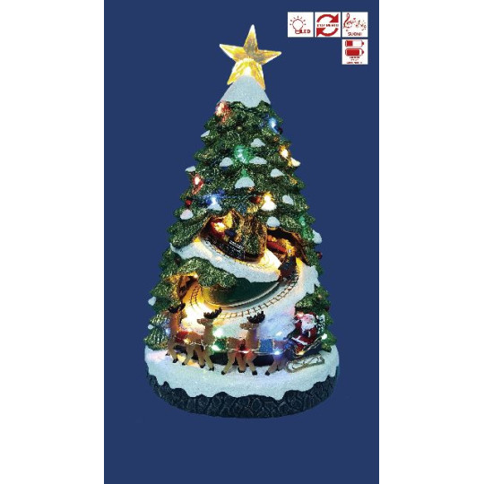 ALBERO 22,2X21XH38,8 C/TRENO MOV LED MUS