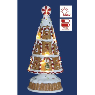 ALBERO GINGER D9XH22,5CM LED BATT 2
