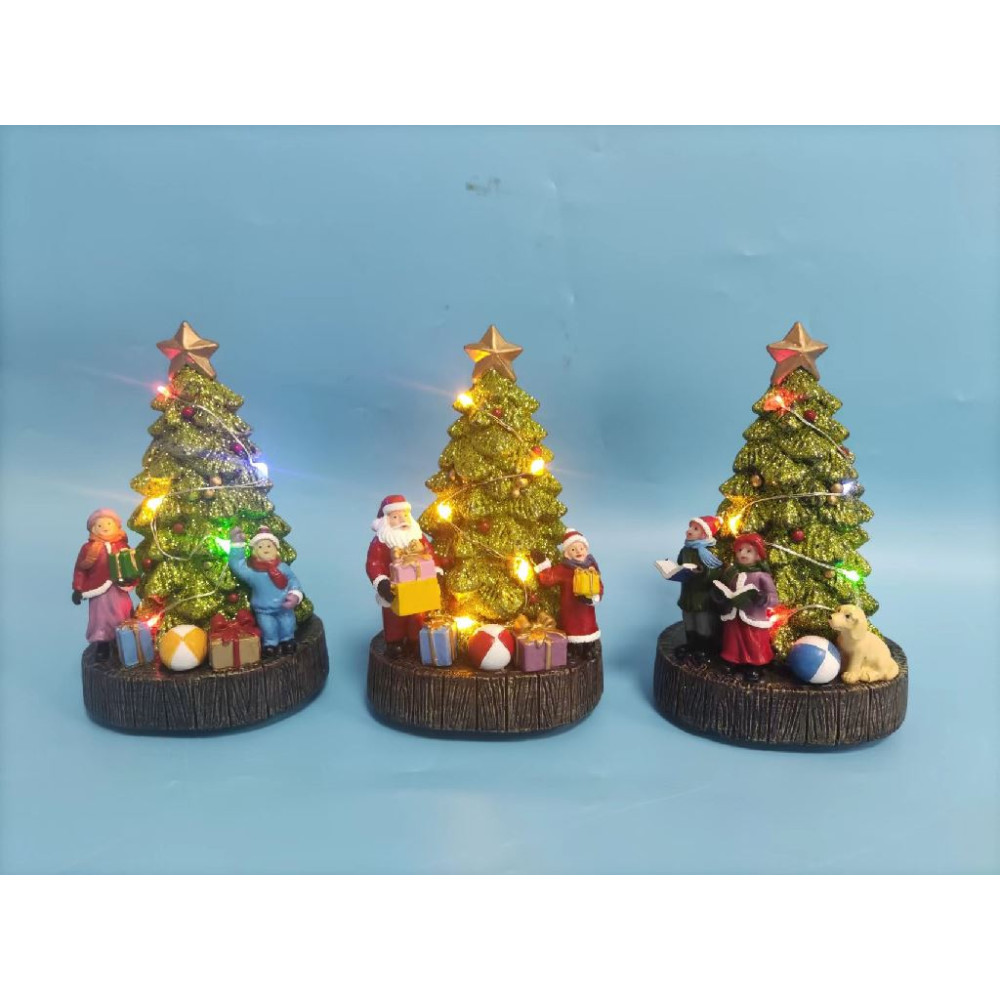 ALBERO NATALE C/LED 10X8,2XH15,8CM X3 ALBERO NATALE C/LED 10X8,2XH15,8CM X3