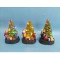 ALBERO NATALE C/LED 10X8,2XH15,8CM X3