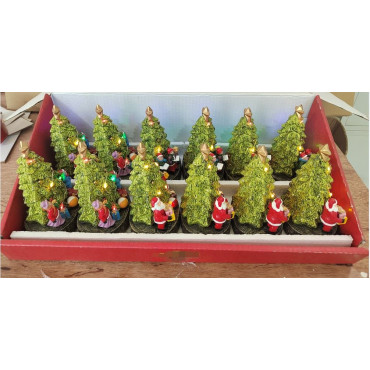 ALBERO NATALE C/LED 10X8,2XH15,8CM X3 2