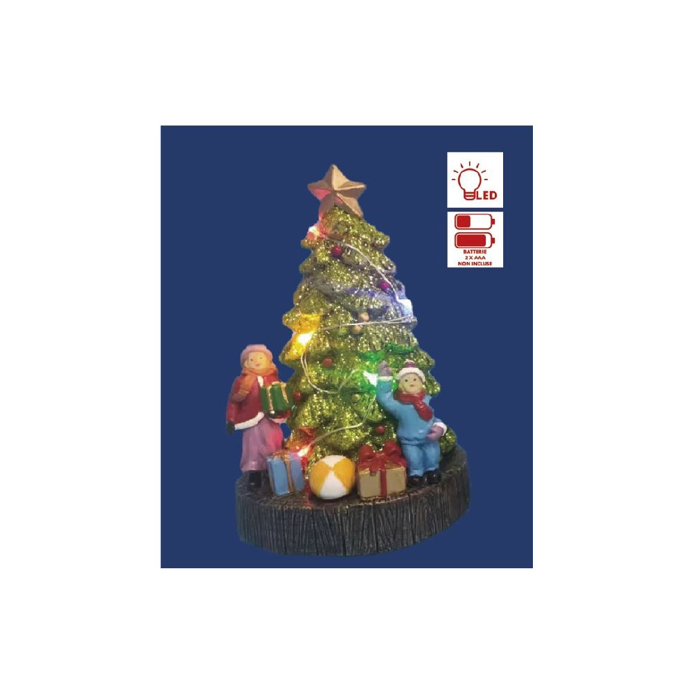 ALBERO NATALE C/LED 10X8,2XH15,8CM X3