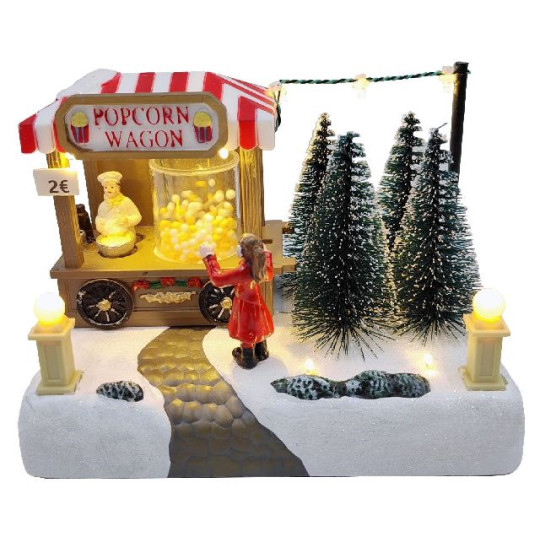 BANCARELLA POPCORN 17X10XH12CM LED MOV