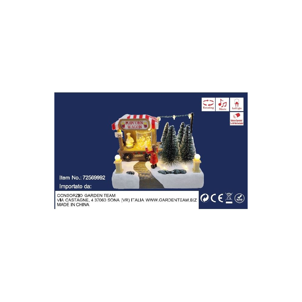 BANCARELLA POPCORN 17X10XH12CM LED MOV